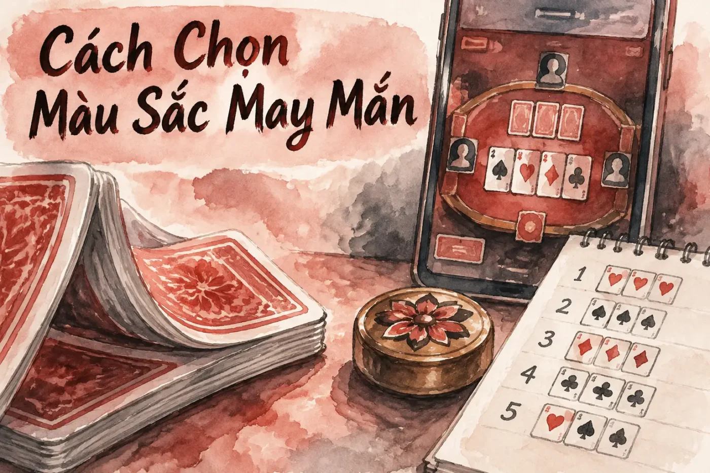 Cách chọn màu sắc may mắn khi chơi poker siêu hay