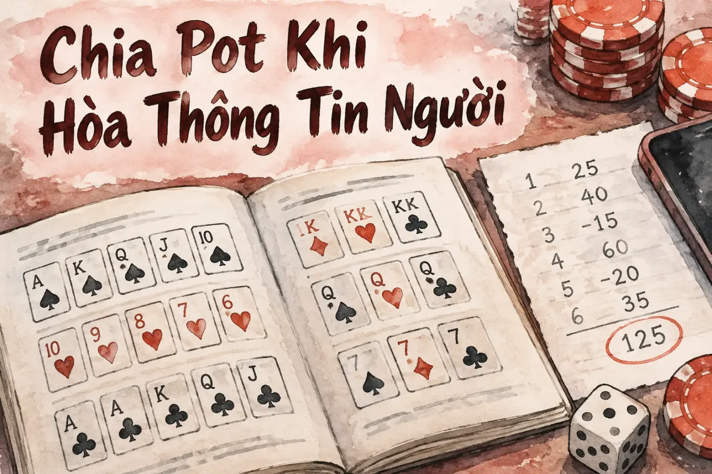 Chia pot khi hòa thông tin người chơi nên biết khi tham gia cá cược Poker