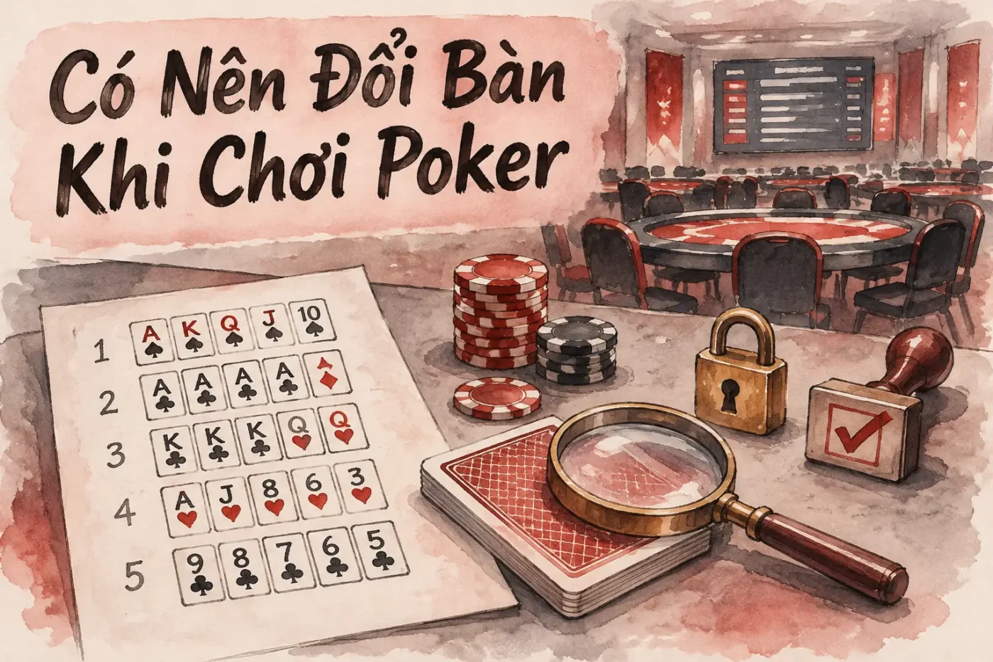 Có nên đổi bàn khi chơi poker thua liên tục